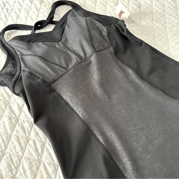 Cynthia Rowley Black Shimmer Active Tank Top Built-In Bra XS - Picture 9 of 15